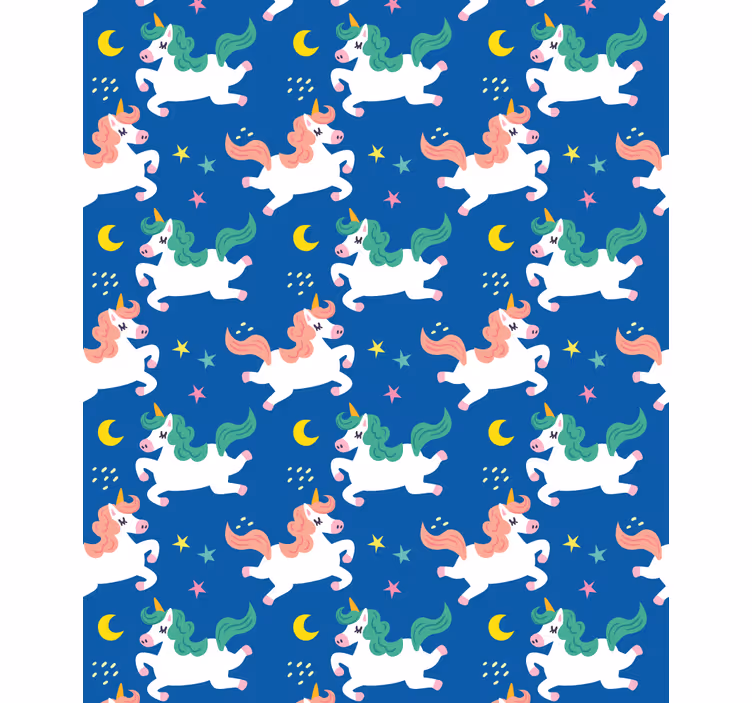 roleta so zvieratami jednorožce pod mesačným svetlom - Tenstickers