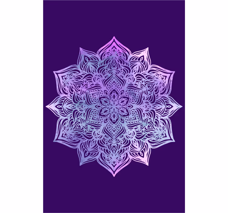 Purpurový tvar mandaly.. Zenová roleta - Tenstickers
