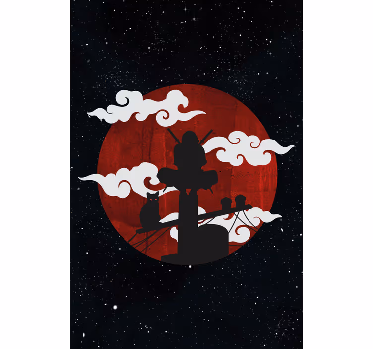 originálna roleta scéna siluety samurajov - Tenstickers