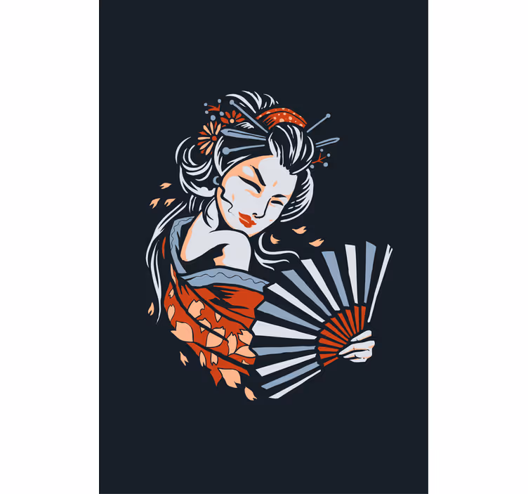 Umelecká japonská gejša originálna roleta - Tenstickers