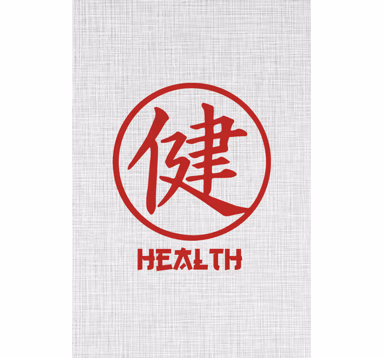 Japonská kaligrafia zdravie text Rolety - Tenstickers