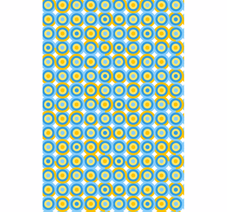 Roleta na okno kruhový vzor v modrej farbe - Tenstickers
