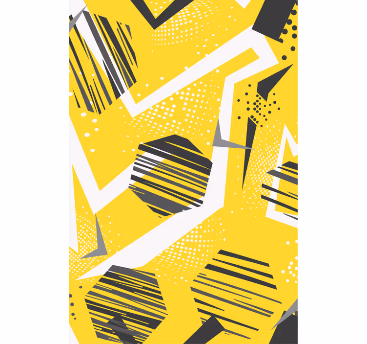 moderná roleta žltá dynamická geometria - Tenstickers