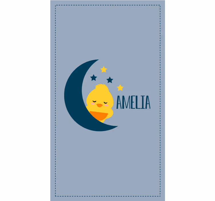 Roleta do detskej izby mesiac s menom - Tenstickers