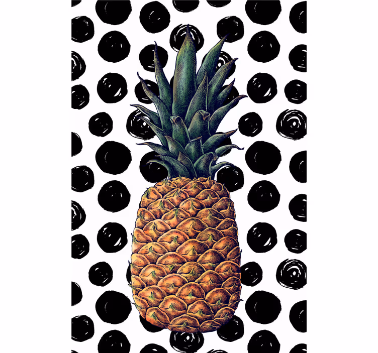 roleta na okno ovocie ananás s bodkami - Tenstickers