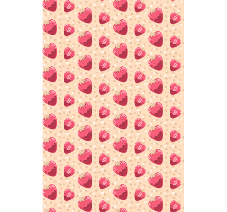 roleta na okno ovocie vzor jahodového srdca - Tenstickers
