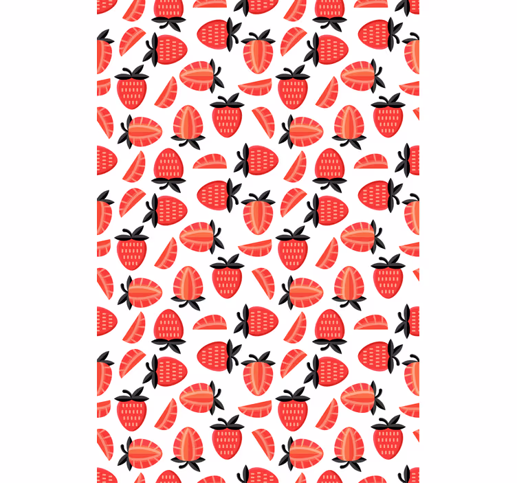 roleta na okno ovocie vzor plátok jahôd - Tenstickers
