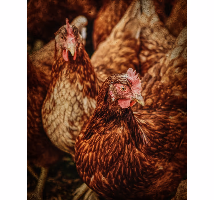 roleta zvieratká rustikálne farmárske kurčatá - Tenstickers