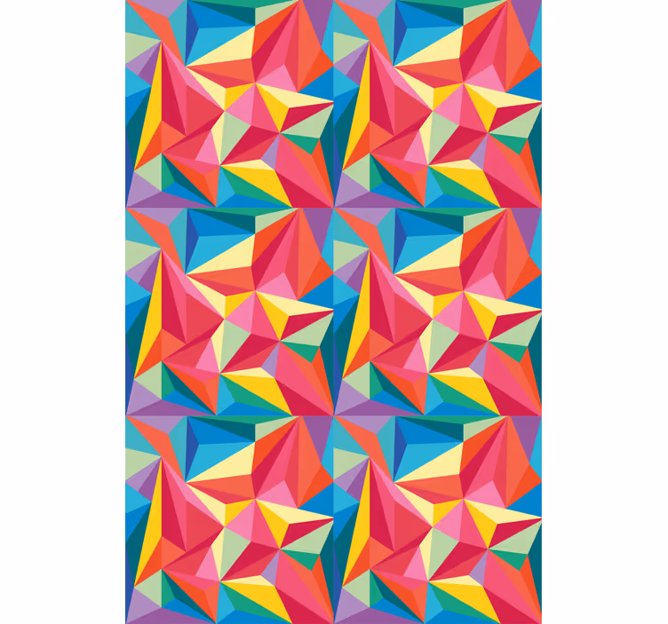 Viacfarebný geometrický obraz Roleta fototapeta - Tenstickers