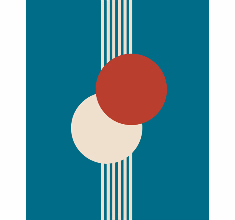 moderná roleta geometrická kruhová kompozícia - Tenstickers