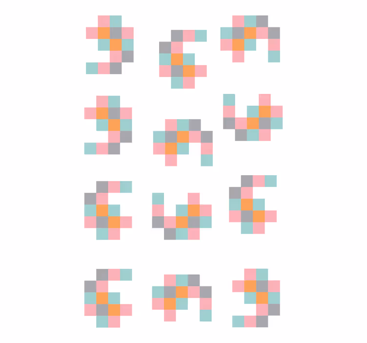 originálna roleta pixelované geometrické vzory - Tenstickers