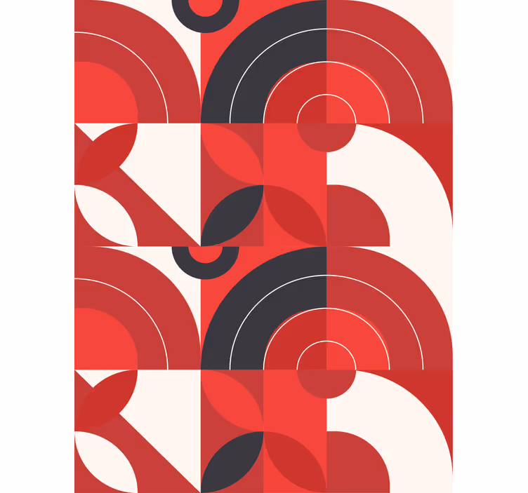moderná roleta geometrické červené kruhy - Tenstickers
