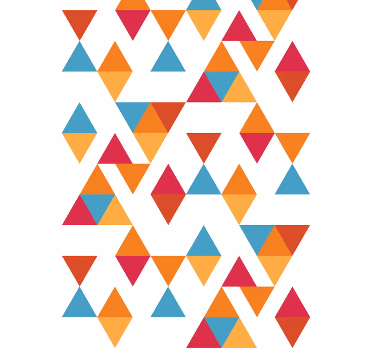 moderná roleta farebný geometrický trojuholník - Tenstickers