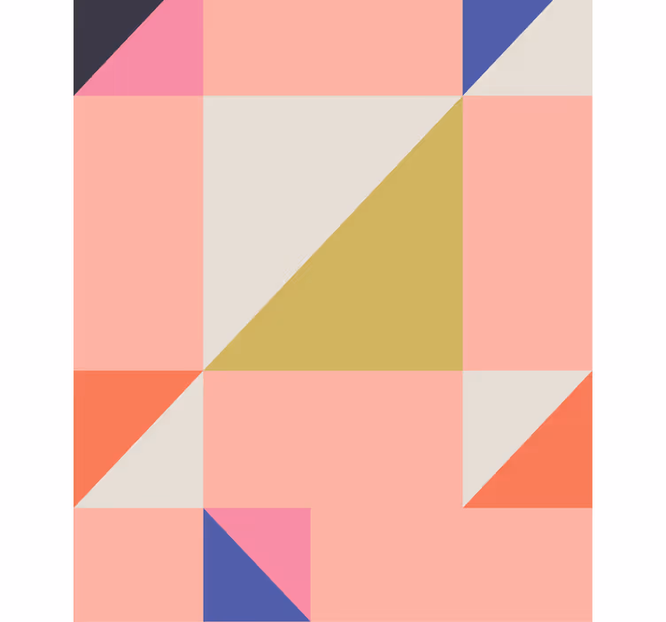 rustikálna roleta geometrické farebné bloky - Tenstickers
