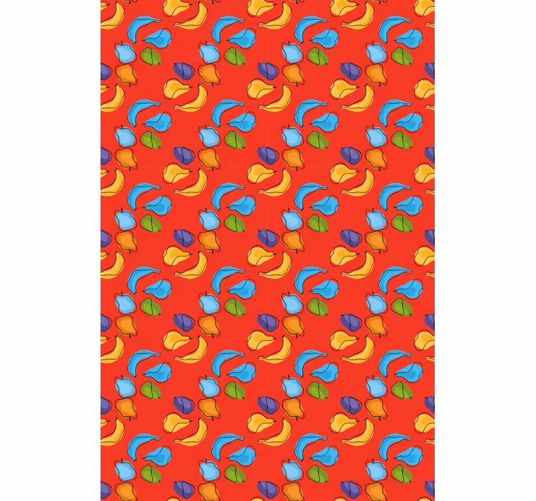 Farebné doodle slepice na ovocie a zeleninu - Tenstickers