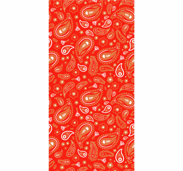 kvetinová roleta červený paisley vzor - Tenstickers