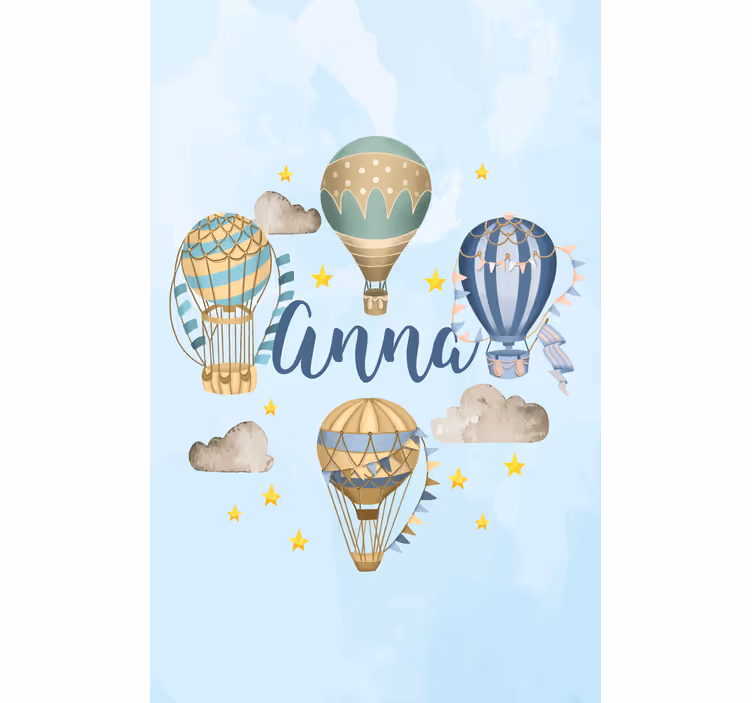roleta na mieru teplovzdušné balóny s menom - Tenstickers
