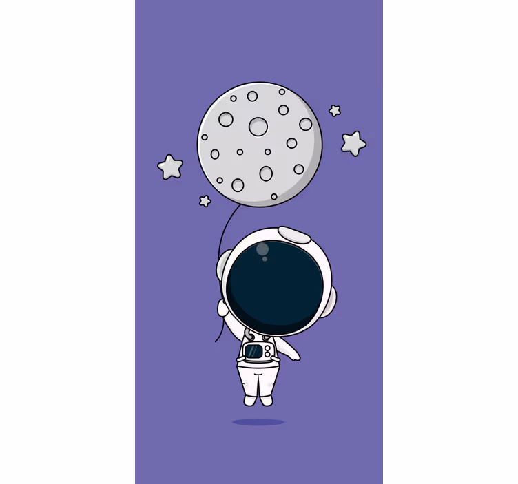 zábavná roleta astronaut drží mesiac - Tenstickers