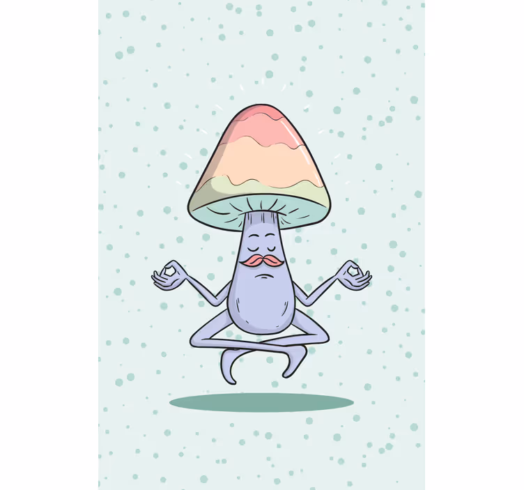 Karikatúra húb meditujúca kuchynská Roleta - Tenstickers