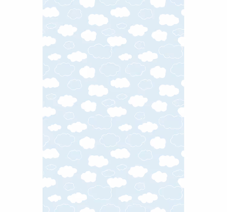Biela a svetlo modrá kresba v štýle cloud blind - Tenstickers