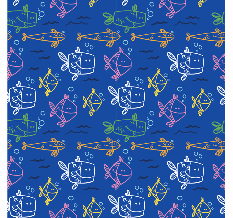 roleta so zvieratami vtipný rybí vzor - Tenstickers