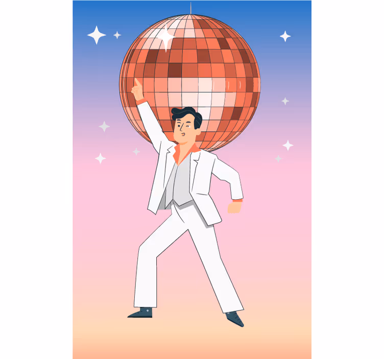 originálna roleta póza disco tanečnice - Tenstickers