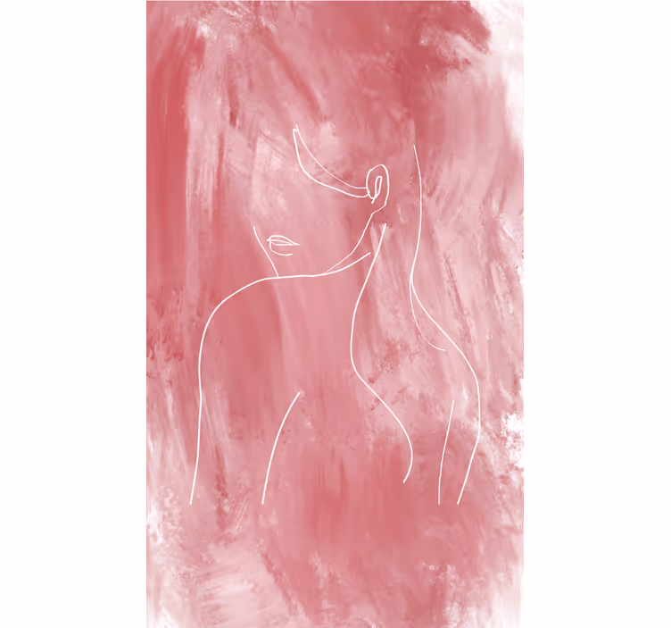 žena cez ružový obraz Rolety obraz - Tenstickers