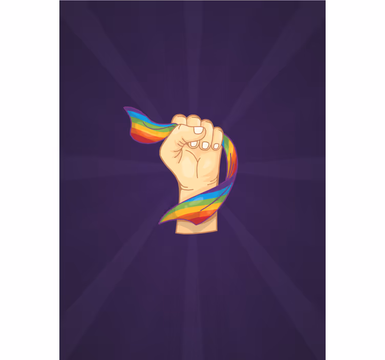 originálna roleta päsť drží dúhu - Tenstickers