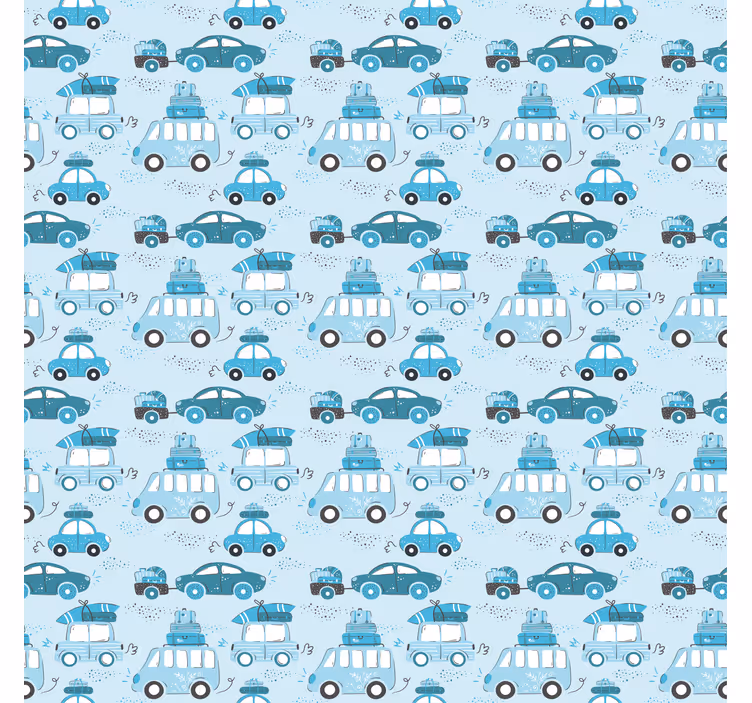 Roleta do detskej izby s modrým vzorom áut - Tenstickers