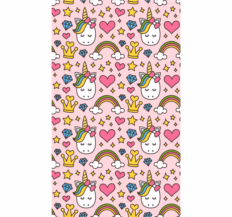 zábavná roleta dúhový vzor jednorožca - Tenstickers