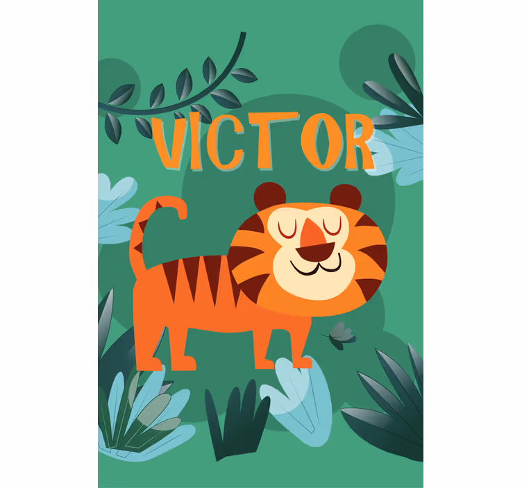 Roztomilý tiger pre chlapca s menom škôlkar - Tenstickers