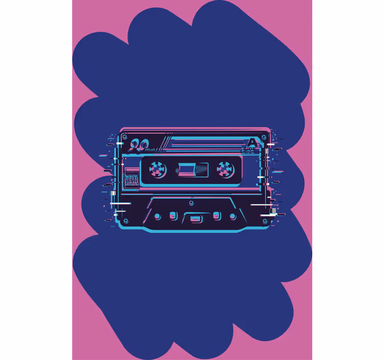 bláznivá roleta retro kazetová ilustrácia - Tenstickers