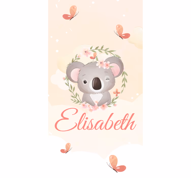 Roleta do detskej izby s menom baby koala - Tenstickers