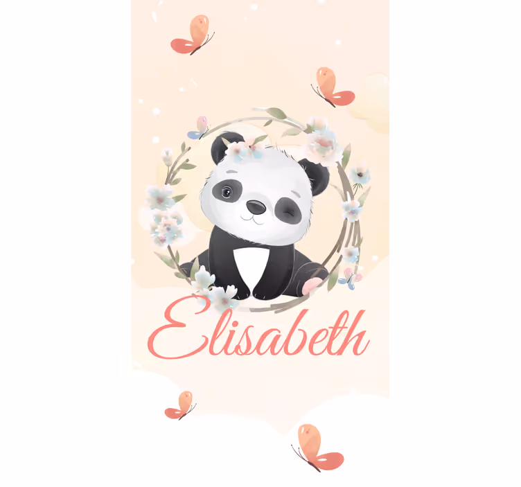 roleta do detskej izby panda s menom - Tenstickers