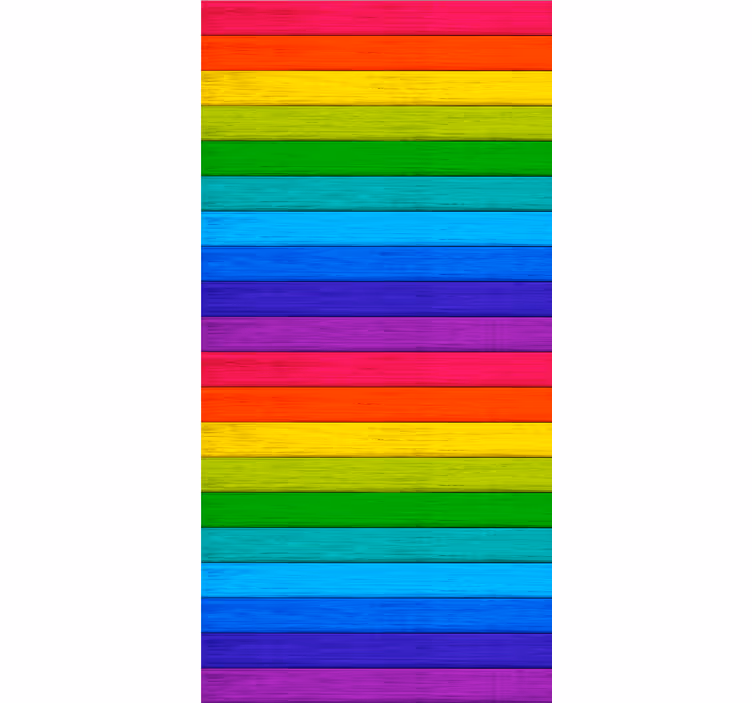 vzorovaná roleta dúhové drevené dosky - Tenstickers