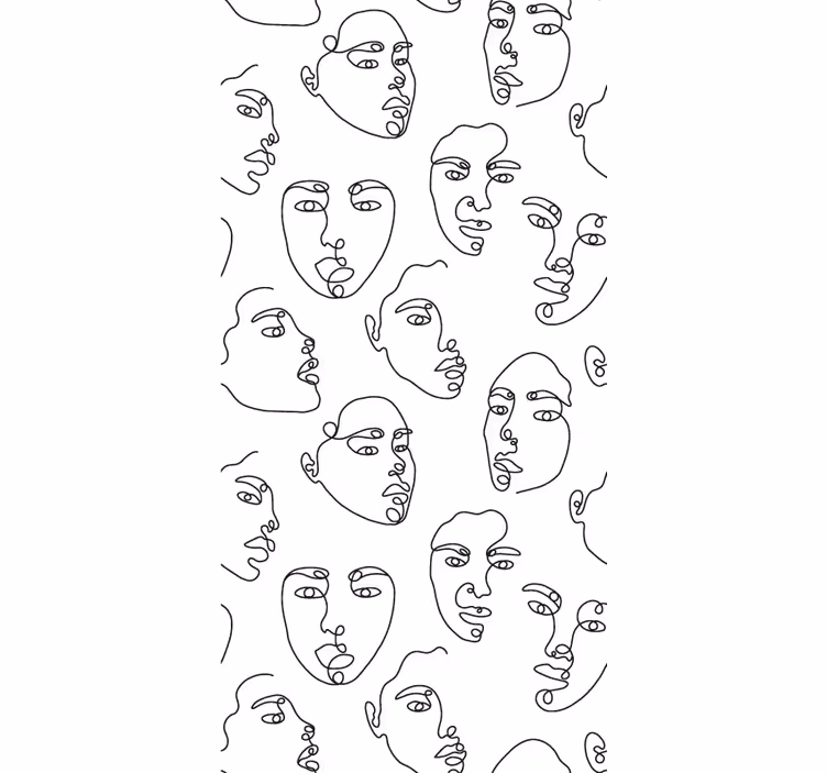originálna roleta načrtnúť umelecké tváre - Tenstickers