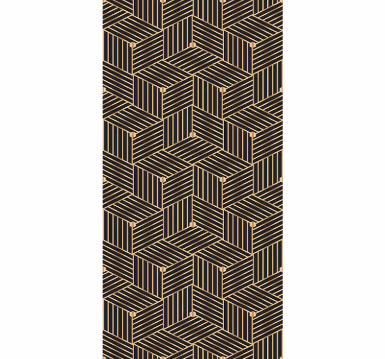 Zlatý geometrický vzor deco elegantná roleta - Tenstickers