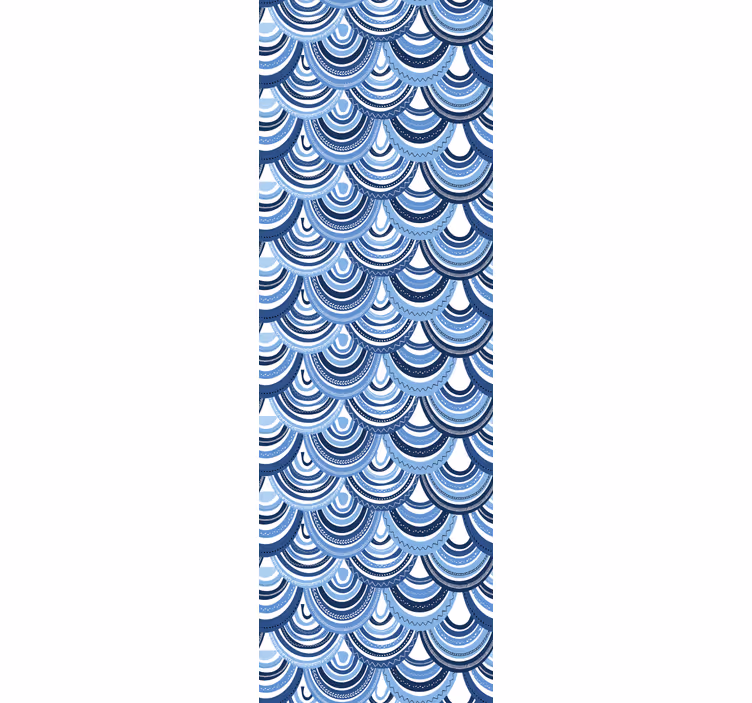 vzorovaná roleta vzory modrých vĺn - Tenstickers