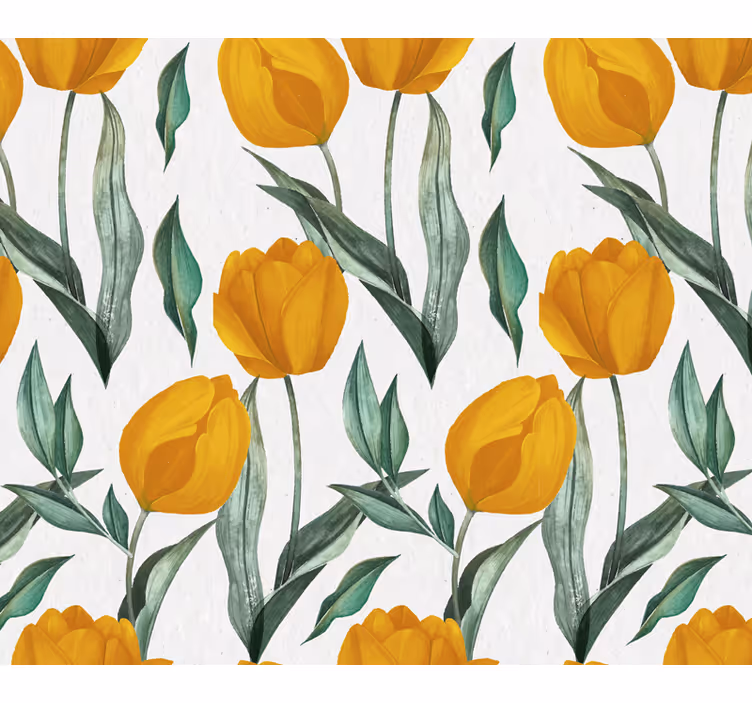 roleta na okno kvety kvitne žltý tulipán - Tenstickers