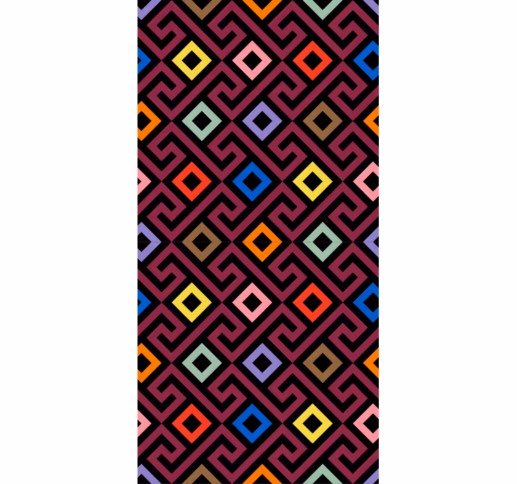 Farebná geometrická labyrintová roleta - Tenstickers