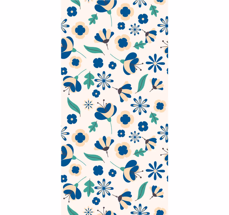 roleta na okno kvety botanický kvetinový vzor - Tenstickers