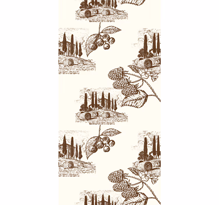 Retro roleta elegantný vzor viniča - Tenstickers