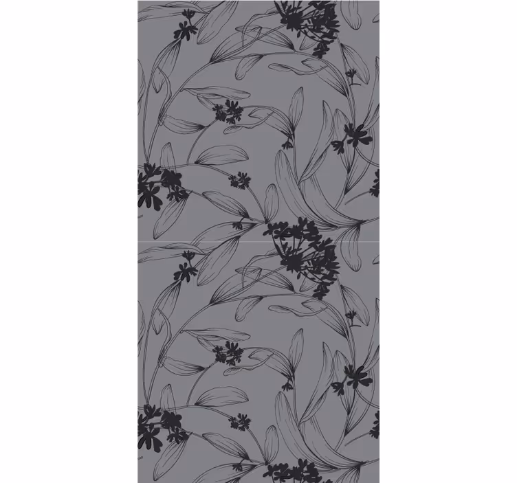roleta na okno kvety monochromatický kvetinový dizajn - Tenstickers