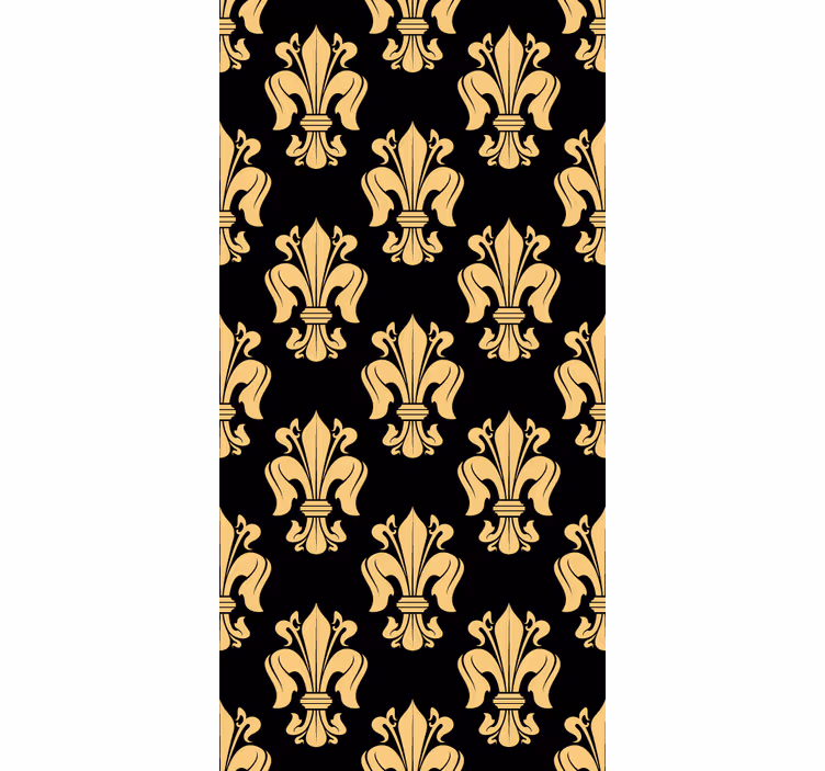 elegantná roleta zlatý vzor fleur-de-lis - Tenstickers