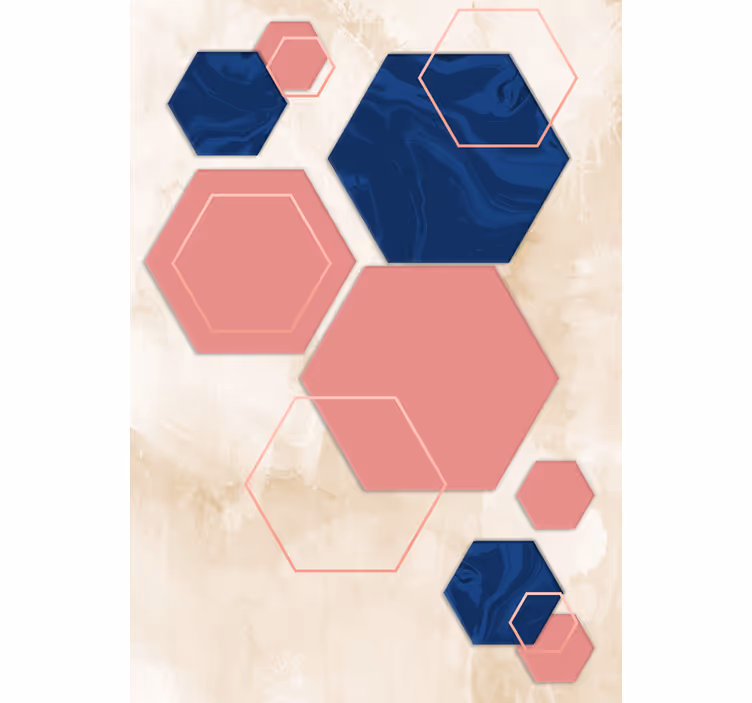 moderná roleta geometrický šesťuholníkový vzor - Tenstickers