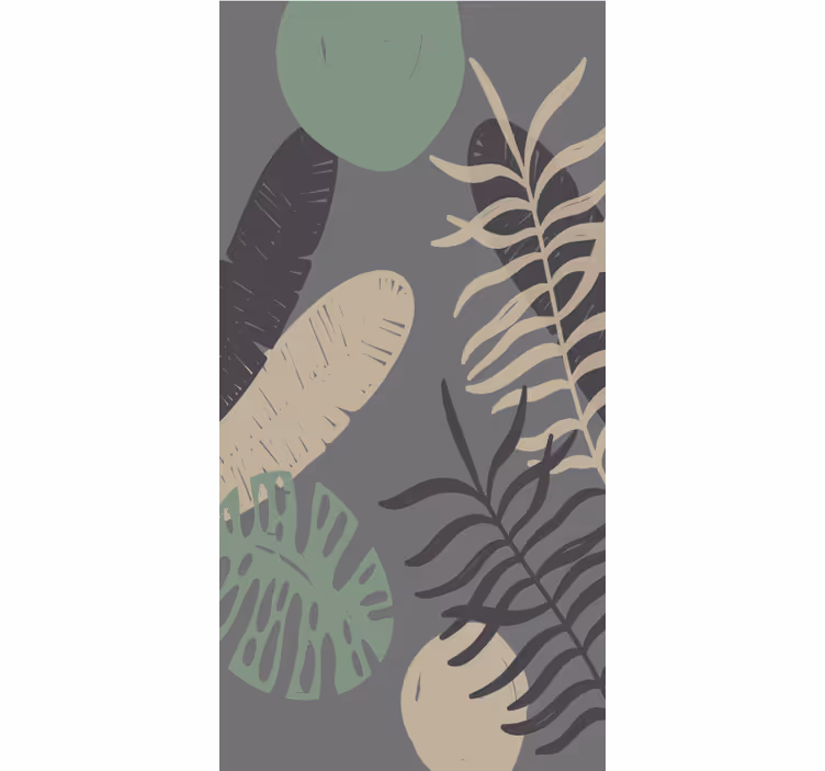 roleta na okno kvety vzor tropickej zelene - Tenstickers