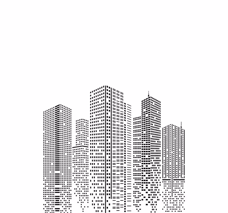 Skyline office originálna roleta - Tenstickers