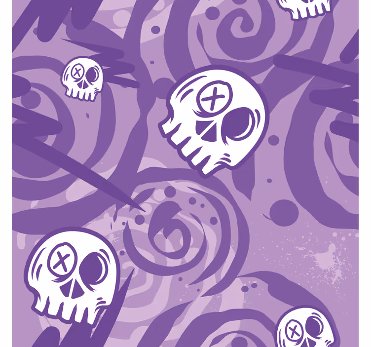 roleta do izby teenagera lila graffiti s lebkami - Tenstickers