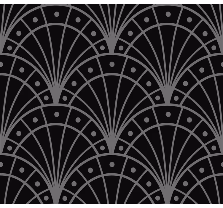 roleta do obývačky elegantné čierne art deco - Tenstickers