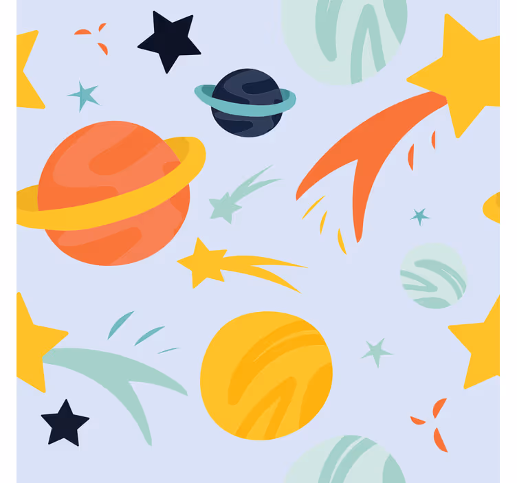 roleta do detskej izby vzor planét - Tenstickers